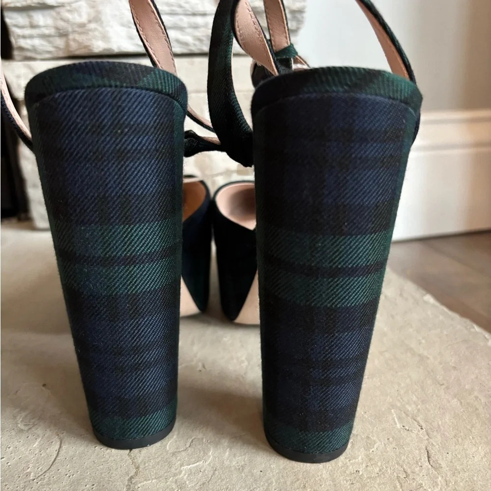 NWT Antonio Melani x Born on FifthTartan Plaid Closed Toe Platform heels, 6.5 - Picture 5 of 9